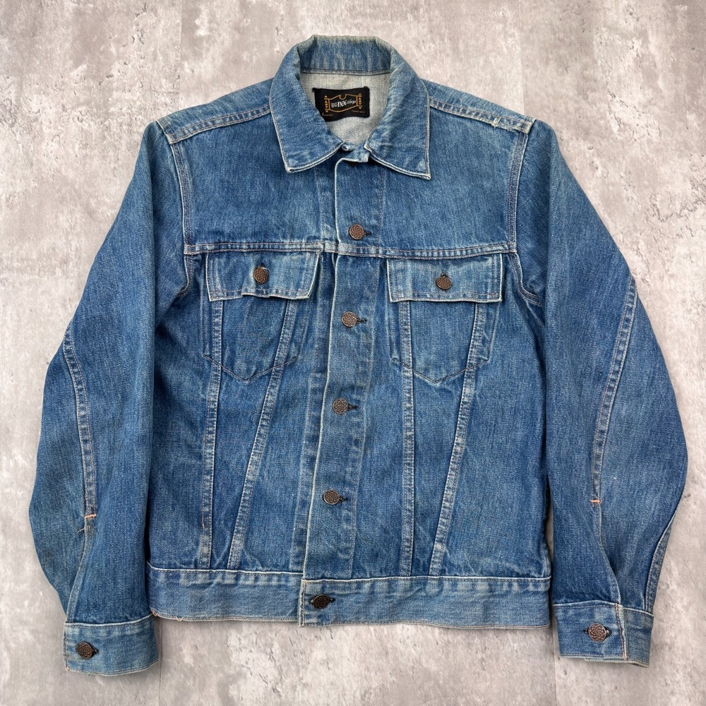 Vintage JC Penneys Type 3 Denim Jacket Mens 38 Blue Western Cowboy Pocket 60s